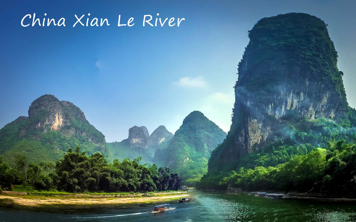 Touristenattraktion Xian Naturlandschaft Fluss-Le