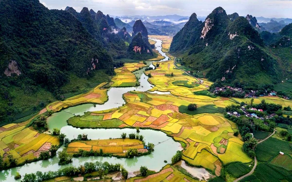 Bild : Vietnamesische Berglandschaft