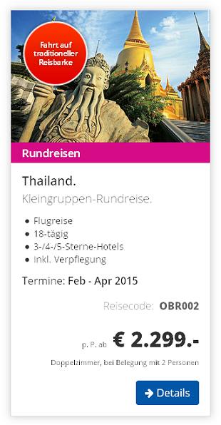 Thailand Rundreise 10  ( Kleingruppenreise ) 
