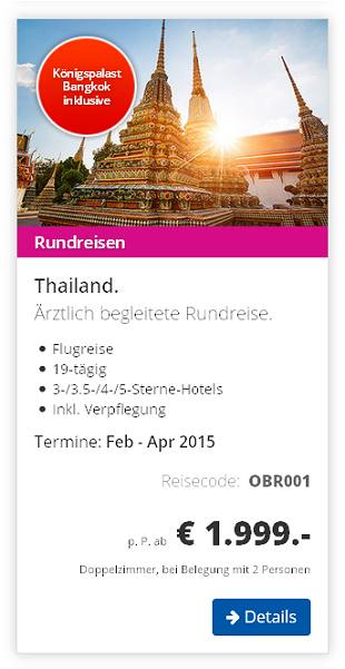 Thailand Rundreise 13  ( rztlich begleitete Rundreisen ) 