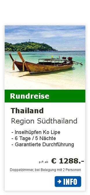 Thailand Rundreise 4  ( Thailand Inselhpfen Krabi ) 