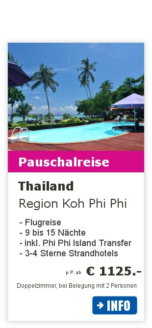 Thailand Rundreise 7  (Insel Koh Phi Phi Pauschalreise) 