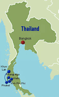 Thailand Reisekarte Inselwelten Segelreise Südthailand