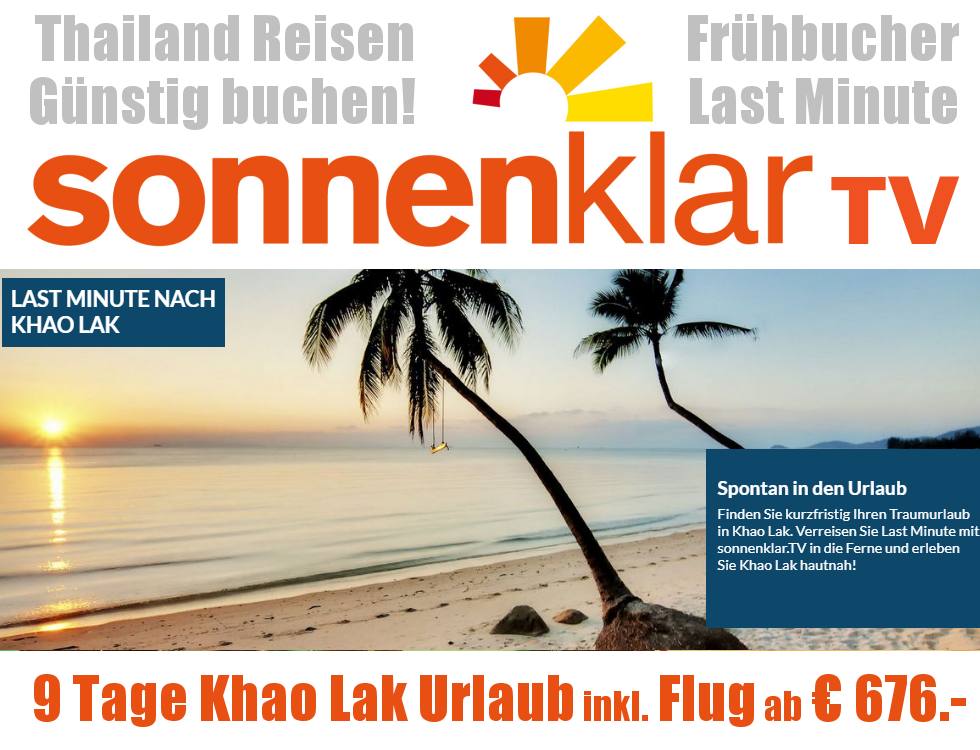 Thailand Urlaub Khao Lak aktuelle Reiseangebote